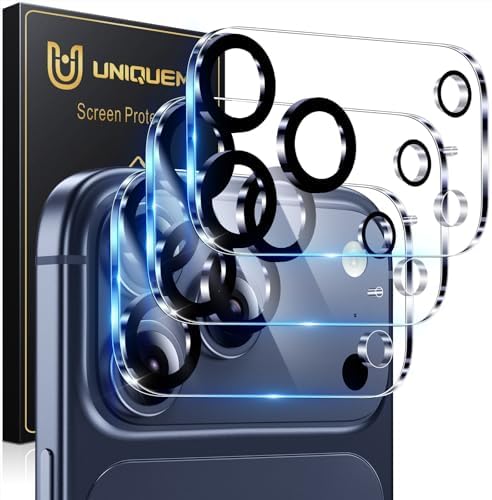UniqueMe für iPhone 17 Pro Max Kameraschutz - 3 Stück, HD Transparent | Vollständige Abdeckung Kameraschutz für iPhone 17 Pro Max Kamera Schutz, 9H Härte Ultra-Klar, Bruchsicher, K