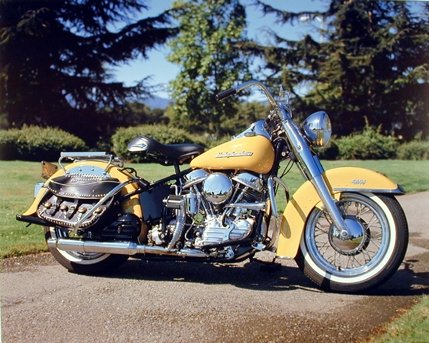 Amazon.com: Impact Posters Gallery 1954 Yellow Panhead Harley