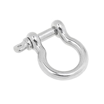 VMS INDIA Marine Boat Chain Rigging Bow Shackle Captive Pin 304 Stainless Steel 6mm