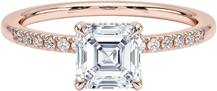 1-3 CT Halo Lab Grown Diamond Engagement Ring for Women VVS1 Clarity, Solid 10K 14K 18K Gold, Bridal Proposal Ring, Anniversary Wedding Ring, Valentine Gift for Her