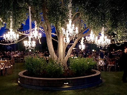 Image of The Original Gypsy 9-Light Plug-in Crystal Swag Chandelier, White