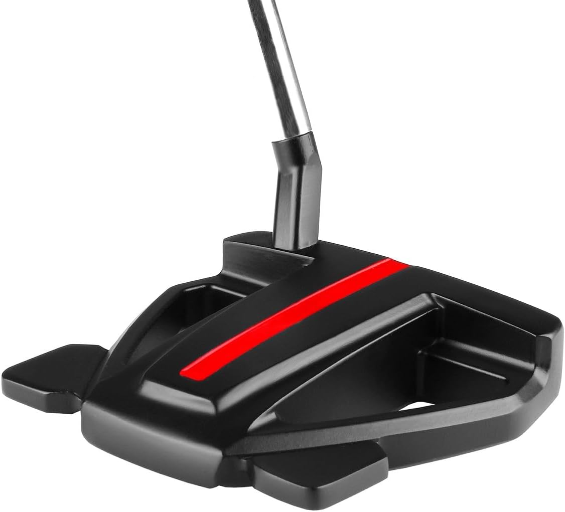 Golf F4 Mallet Putter 35 Inch Right Or Left Handed Option with High MOI Performance Balance Midsize Putter Grip Alignment Sight Line and Protective Headcover