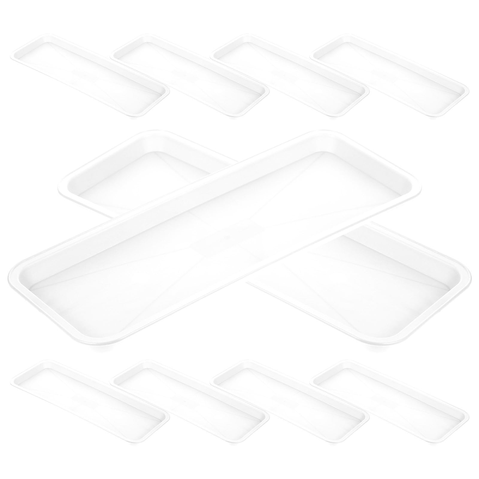 Plateaux rectangulaires en plastique PP étanches et empilables pour pots de fleurs lot de 10