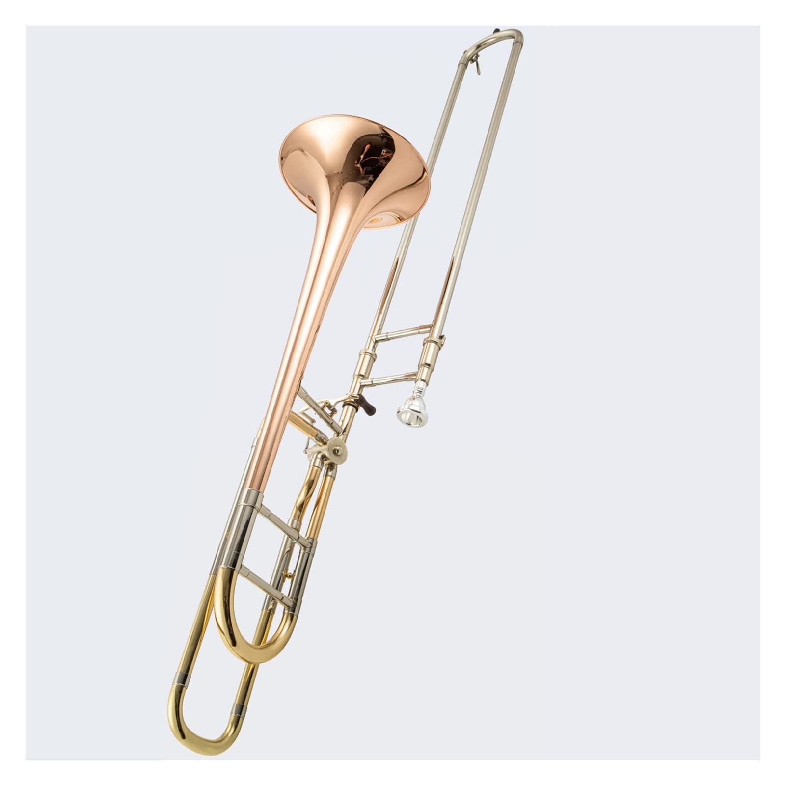 TSTS B/F F-Flat Mid Misfisees Trombone Fosfor Bronce Copas-Níquel Material Material Material Musical Instrumento Profesional Grado Trombón Principiante (Color : Phosphor Bronze)
