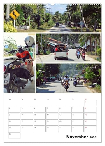 Thaïlande calendrier 2026 mural DIN A2 affiche photo décoration