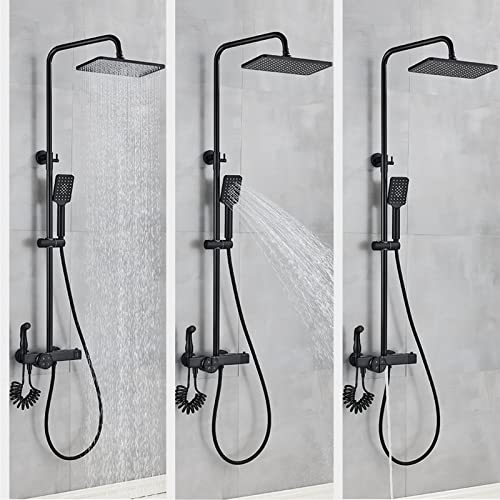 Robinet de douche noir mat pour rénover une salle de bain moderne