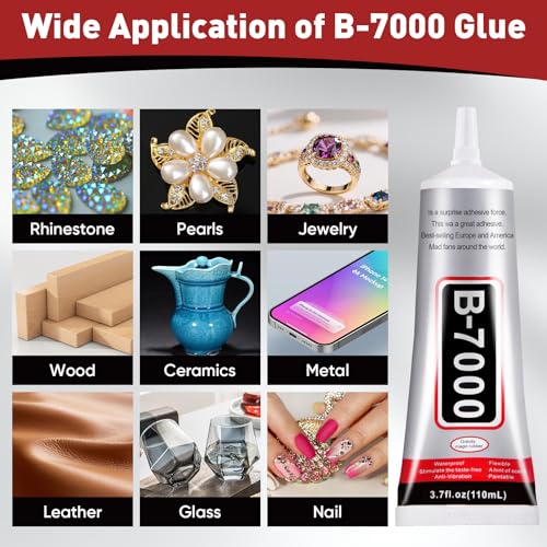 Image of 2 PCS 110ml B7000 Glue Clear with Precision Tip, Bedazzling Glue, Rhinestone Glues, Craft Glues, Jewelry Making, Nail Art, DIY, Makeup, Shoes