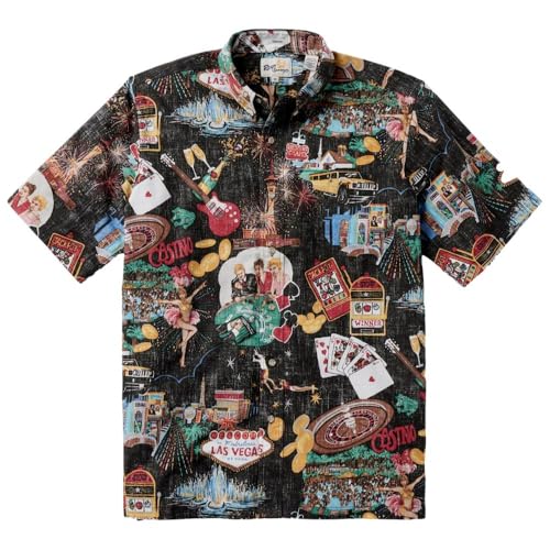 Reyn Spooner Men's Our 9th Island Classic Button Front Shirt, Black