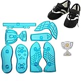 Joinor 8pcs/Set Cake Mold Decorating DIY Plastic Fondant Cutter Soccer Boot Trophy Football Fondant...