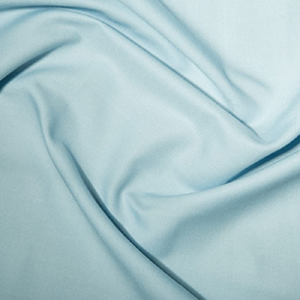 Polycotton Gaberchino Twill Fabric Suiting Skirts Chinos Workwear (Per Metre) (Pale Blue)