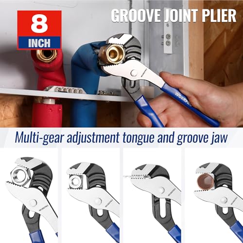 WORKPRO Pliers Set, 3-Piece Plier Tool Set with Soft Handle by WORKPRO - Used condition - Image 4
