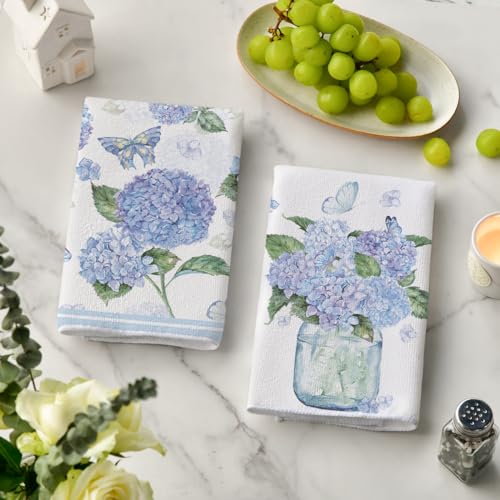 Artoid-Mode-Hydrangea-Vase-Butterfly-Spring-Kitchen-Towels-Dish-Towels-18×26-Inch-Summer-Flowers-Holiday-Decoration-Hand-Towels-Set-of-2 Artoid Mode Hydrangea Vase Butterfly Spring Kitchen Towels Dish Towels 18×26 Inch Summer Flowers Holiday Decoration Hand Towels Set of 2