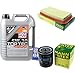 Produktbild QR-PARTS 69356323 Filter Set Inspektionspaket 5 Liter Motoröl Top Tec 4200 5W-30 MANN-FILTER Luftfilter Ölfilter