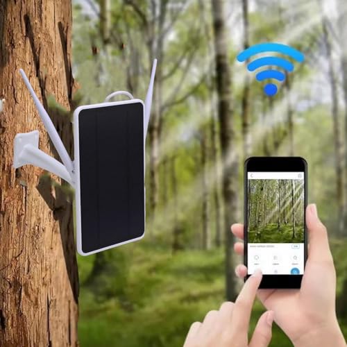 Image of Zunate 6W Solar 4G LTE Modem Router IP66, Water Proof Outdoor Repeater with 12000mAh Battery and SIM Slot for Yard Farm Camping RV Camping Surveillance (US)