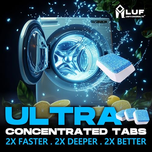 Image of UltraConcentrated Washing Machine Cleaning Tablets, 10 Pcs Tabs Descaler for Washing Machine Drum Cleaner, Tub Deep Clean - Front & Top Load, Dishwasher | 2X Deeper - 2X Faster - 2X Power