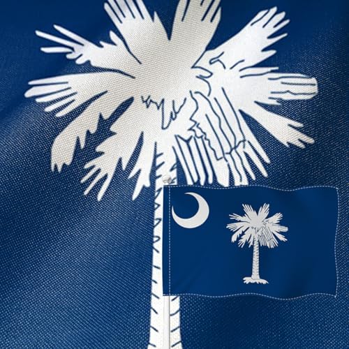 Drapeau Caroline du Sud extérieur étanche et résistant aux UV 1,5m