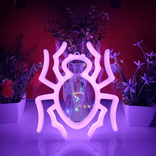Image of JYWJ Spider LED Neon Signs Desktop Wall Decoration Light