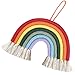 Produktbild DELSEN Hand Woven Regenbogen Wandbehang Regenbogen Makramee Wanddekoration Regenbogen Anhänger Bunt Wandteppich für Schlafzimmer Kinderzimmer Dekorative