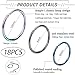 LOYALLOOK 18-24Pcs 20G 316L Stainless Steel Nose Ring Hoop Cartilage Hoop Septum Piercing 6-12mm