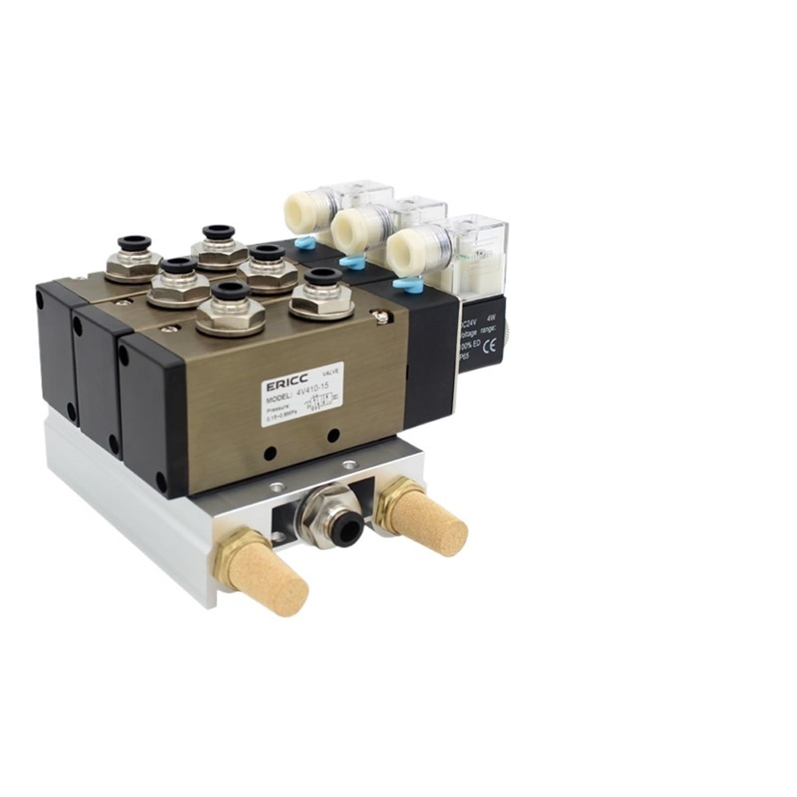 Électrovanne 5 ports 2 positions 4V410-15 avec stations de collecteur AC110V 12mm