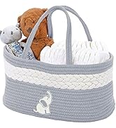 Cradle Star Diaper Caddy Organizer – Baby Basket Portable Diaper Storage Organizer with Compartme...