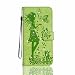 Produktbild IKALITE 3D Butterfly Bling Glitter Glitzer Diamond Ledertasche Slim Retro Bookstyle mit Standfunktion Karteneinschub Magnetverschluss Flip Wallet Hülle Schutzhülle für iPhone SE iPhone 5S iPhone 5