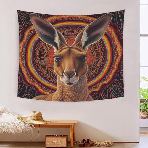 Poster mural kangourou en tissu pour créer une ambiance chaleureuse de dortoir