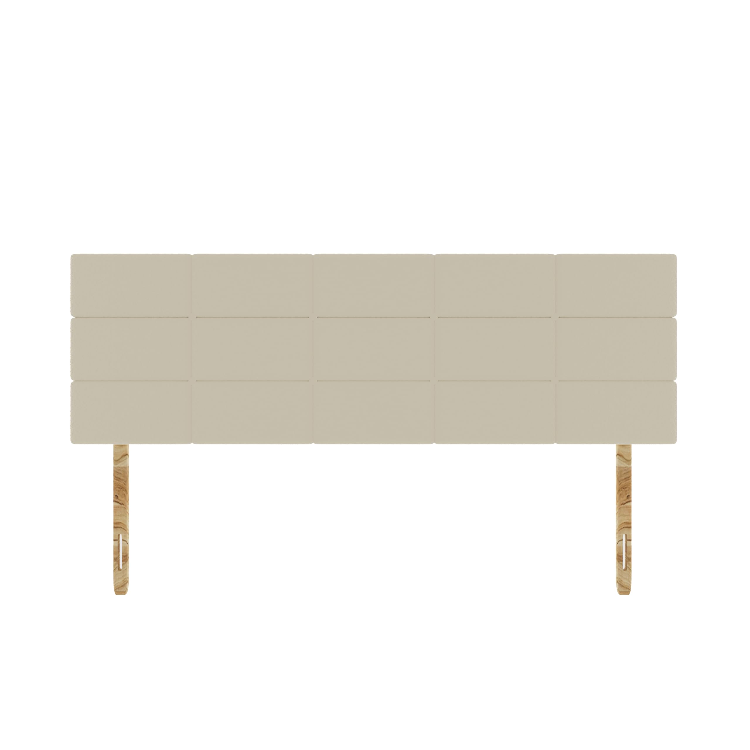 SANA SLEEP Rio Naple Suede HeadBoard - Luxury 20" Upholstered Design for Divan Beds - Multiple Fabric Options for Bedroom and Hotel Furniture- 6FT Super King - Cream