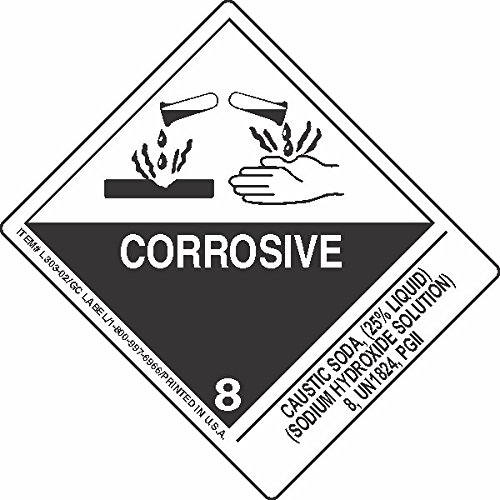 GC LabelsL303P3071, Caustic Soda, (25 Per Cent Liquid) (Sodium