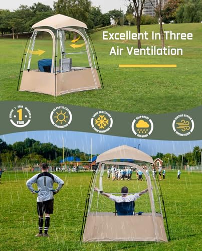 Carpa deportiva pop up transparente para 1-2 personas miniatura 5