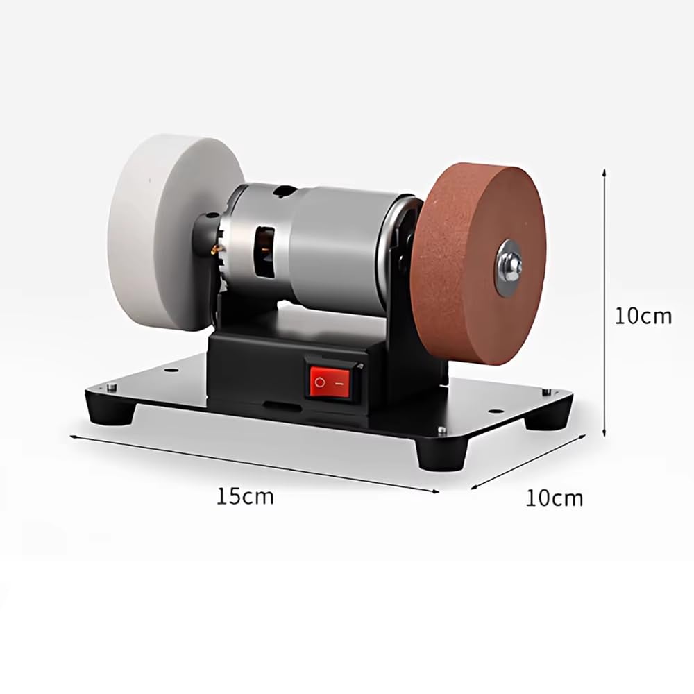 Toplionace Mini Amoladora Eléctrica - Amoladora de Banco Multifunción de 100W para Afilar, Pulir y Eliminar óxido