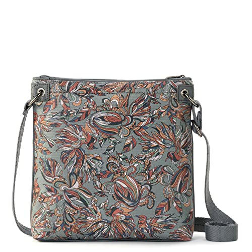Sakroots Flat Cross Body, Grey Treehouse4