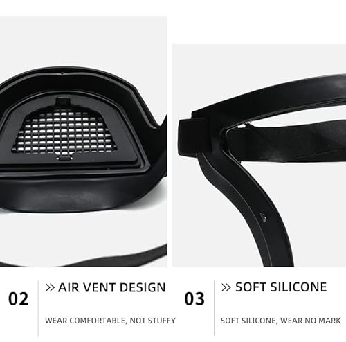 N / B Reusable Full Clear Face_Shield - Made In Usa - Anti-Fog Clear Face_Mask Outdoor Reusable Protective Plastic Face_Shield_Mask Droplet Splash Guard For Women Men Kids (1Pcs, Blue) #TOP5