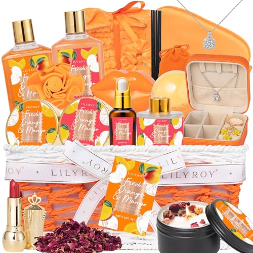 Image of Gifts for Women, Birthday Gift - 23-Piece Spa Gift Baskets for Women, Gift Basket for Mom, Bath and Body Gift Basket, Spa Kit | Mothers Day, Christmas, Holiday, Valentines Day Gift Idea for Her