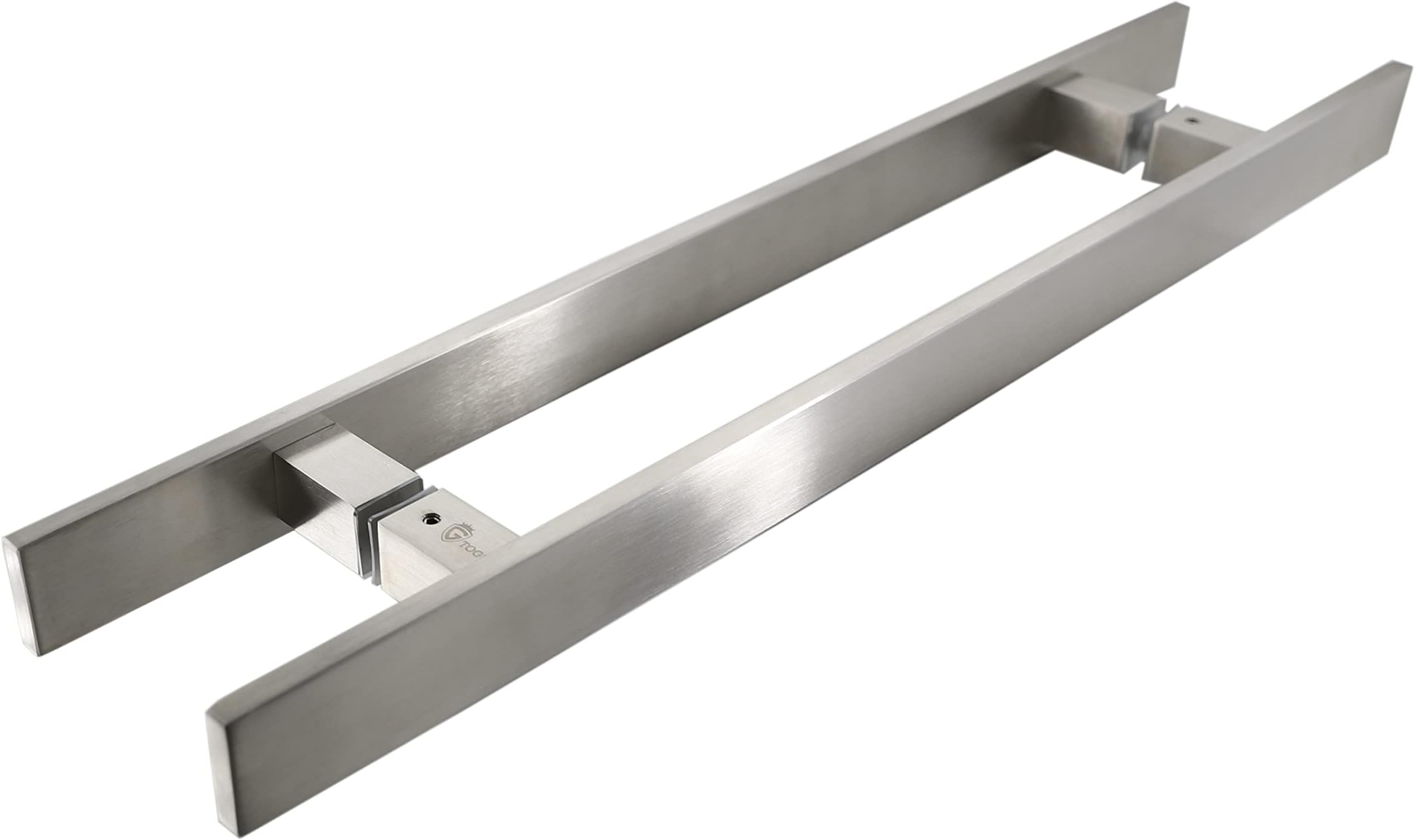 TOGU TG-6018 36 inches Solid Standoffs Heavy-Duty Commercial Grade-304 Stainless Steel Push Pull Door Handle/Barn Door Pull Handle/Glass Pulls, Full Brushed Stainless Steel Finish