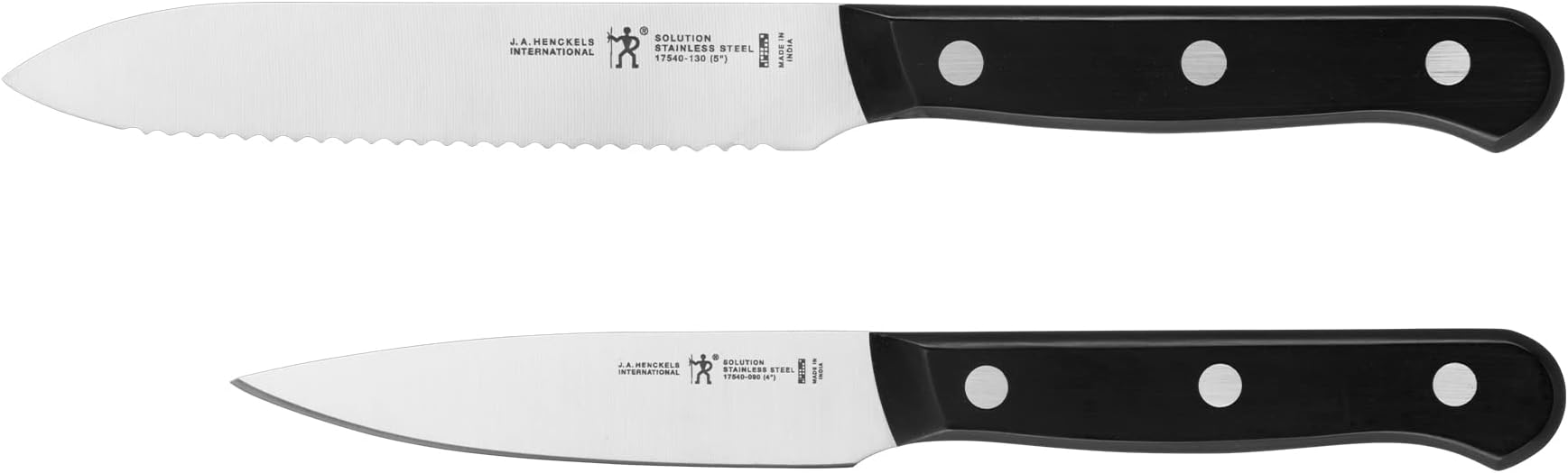 Solution Razor-Sharp 2-Piece Utility Knife Set, German Engineered Knife Informed by over 100 Years of Mastery, Stainless Steel