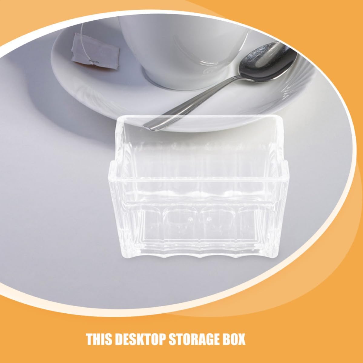 Abaodam Acrylic Sugar Packet Holder Design, Versatile Tea Bag Storage Organizer for Coffee Shops and Office, Modern Desktop Storage Box for Sugar and Tea Bags