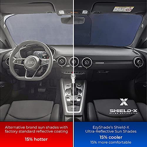 EzyShade Windshield Sun Shade with Shield-X Reflective Technology. See Vehicle Size-Chart. Foldable Car Sunshade for Front Windshield Window Car SUV Van Truck. Sun Visor Heat Shield. Sports (S) Size by EzyShade - Image 3