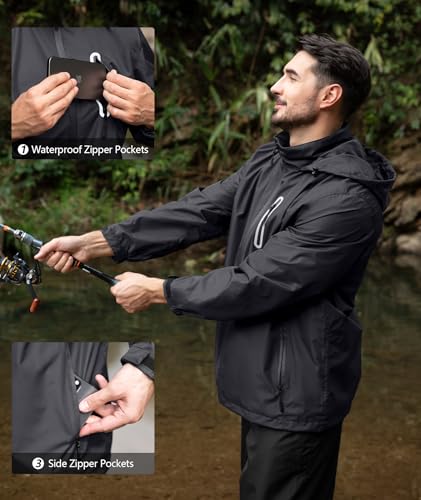 Image of SWISSWELL Men's Waterproof Golf Rain Suit Rain Gear Jacket and Pants Lightweight for Golf Fishing Big and Tall S-5XL