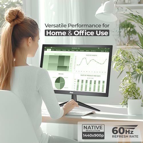 Image of Foxin 19.5 Inch (48.26 cm) Crystal Flat LED Monitor | True Pixel HD Display, 1366x768p, 16.7M Colors, 5ms, 60Hz | HDMI & VGA Ports | Slim, Wall Mountable | Desktop /Office /CCTV Use | 1 Year Warranty