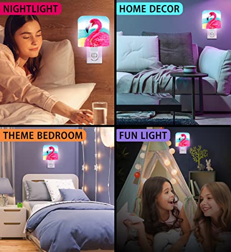 CoTa Global Flamingo Plug In Glass Night Light Energy Efficient LED Nightlight Wall Decorative Manua
