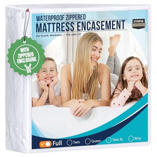 Utopia Bedding Zippered Mattress Encasement Full, 100% Waterproof Mattress Protector, Absorbent, Six-Sided Mattress Cover