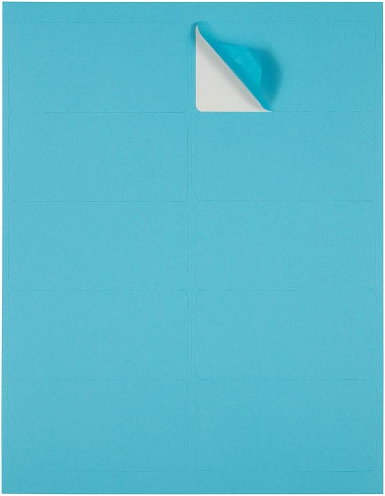 JAM PAPER Shipping Address Labels - Standard Mailing - 2 x 4 - Blue - 120/Pack