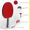 Killerspin KIDO 5A RTG Premium (Straight or Flared) Table Tennis Racket Professional, ITTF-Approved, Hard Paddle, Made of 5-Ply Wood, Dual-Colored in Red and Black