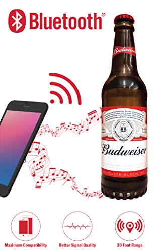 Budweiser Bluetooth Bottle Speaker Authentic Design Wireless Budweiser Red Speaker, Loud Audio Beer Speaker- Bud Weiser Red #TOP3
