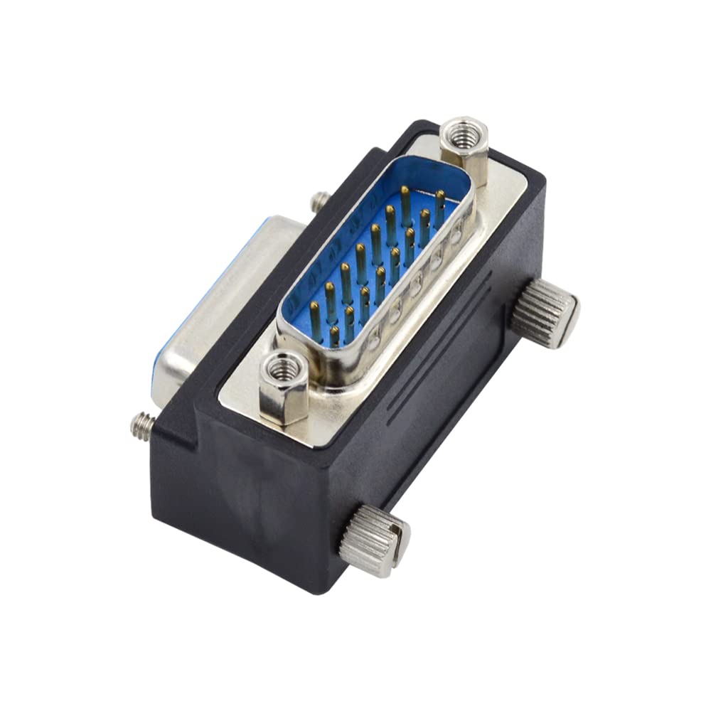 DSUB RS232 D-subminiaturizzato 15 pin maschio a femmina adattatore di estensione DB connettore giù 90 gradi angolato