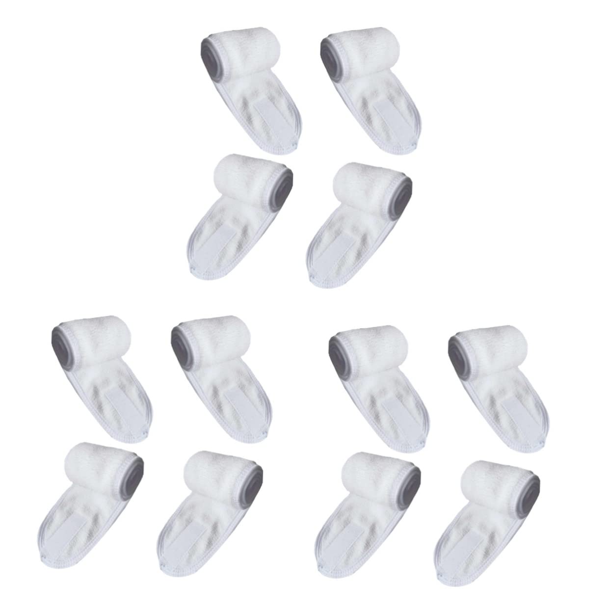 Beaupretty 12pièces Bandeaux Absorbants Pour Visage De Blanc Accessoires De Spa Et Maquillage Confortables Et Pratiques Pour Sport Soins Personnels