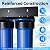 iSpring WGB22B-PB 2-Stage Whole House Water Filter System with 20" x 4.5" Sediment, Carbon, and Lead Reducing Water Filters, Model: WGB22B-PB