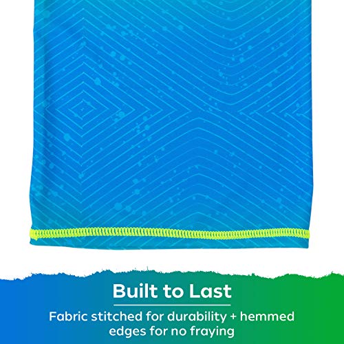 WindRider FPS 50+ Polaina de pescoço, máscara de rosto – Proteção solar para pesca, Blue Crescendo,