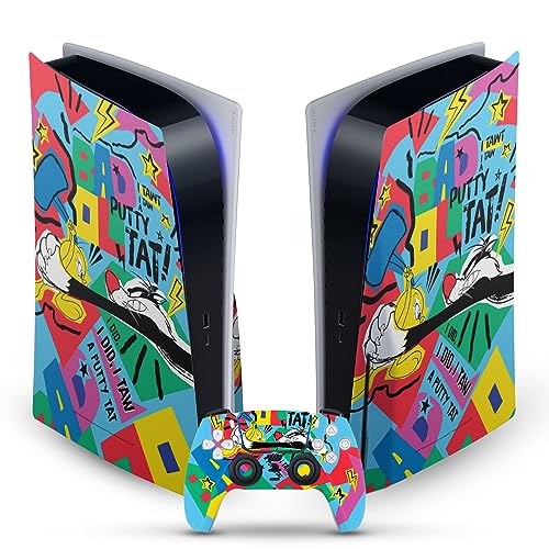 Skin PS5 et DualSense Looney Tunes Tweety Sylvester autocollant vinyle